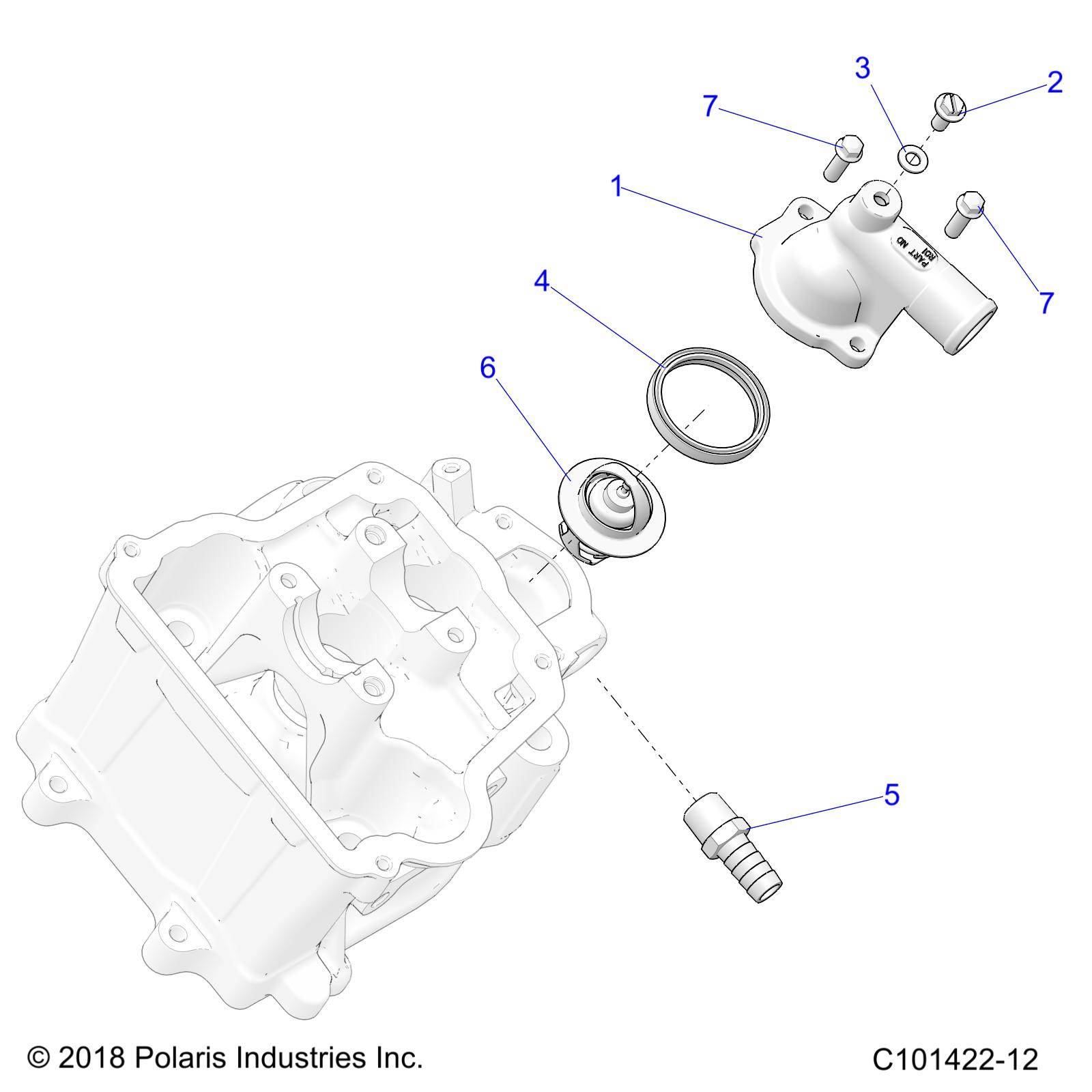 ENGINE, THERMOSTAT and COVER - A19SAA50D5
