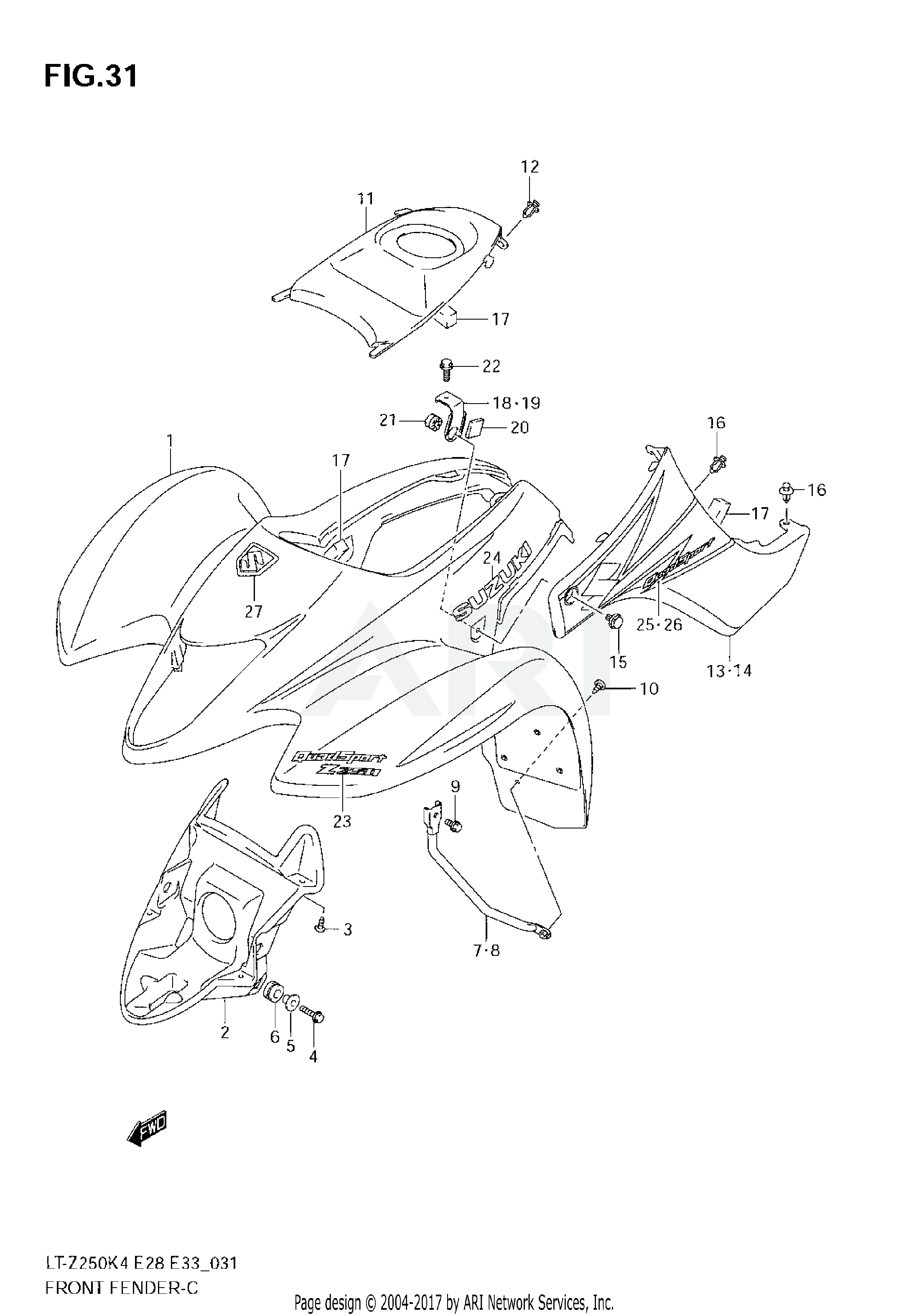 FRONT FENDER (MODEL K4)