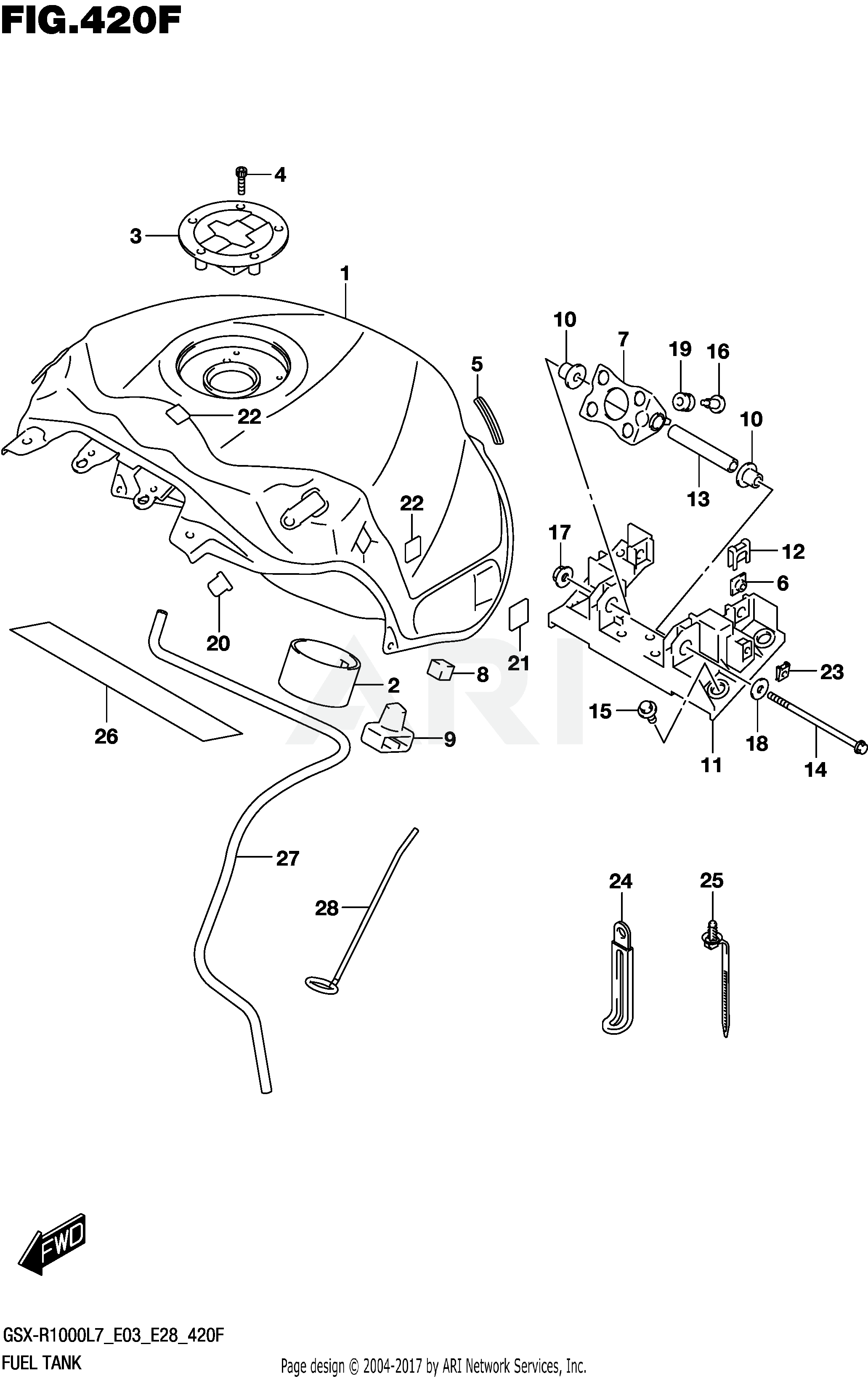 FUEL TANK (GSX-R1000L7 E33) (YKV,YVZ)