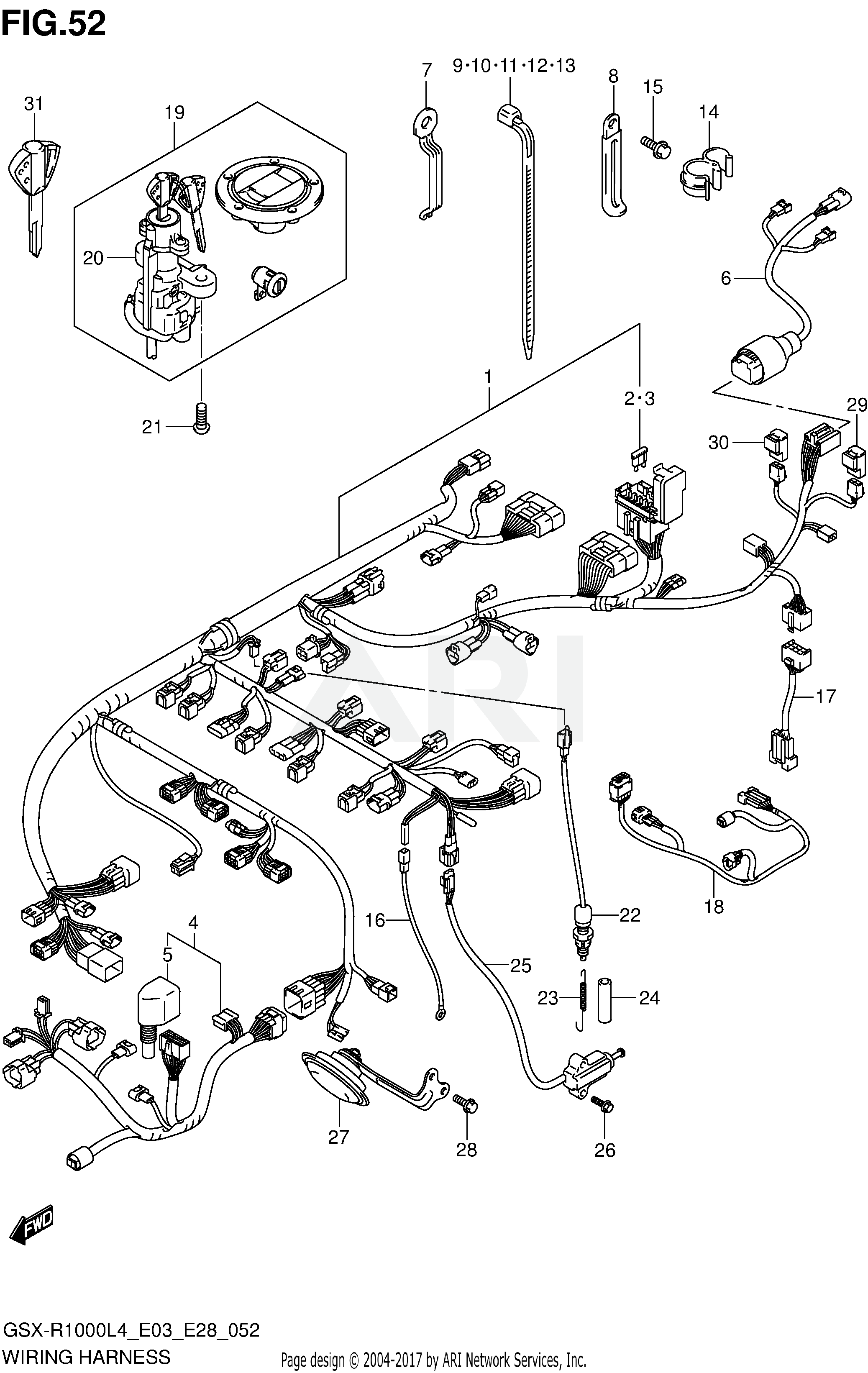 WIRING HARNESS (GSX-R1000L4 E03)