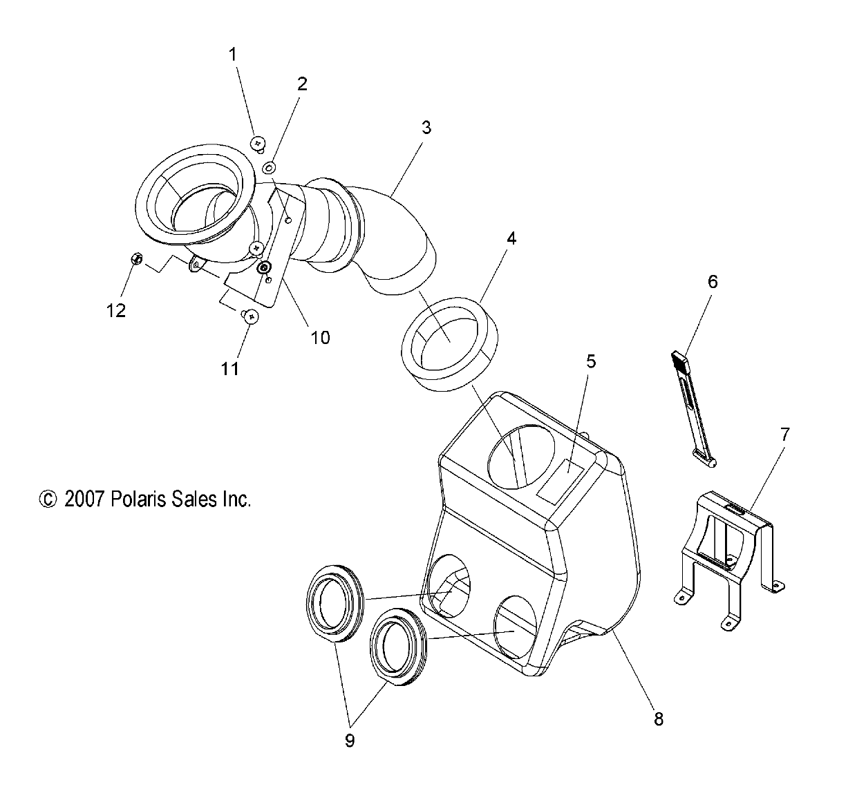 ENGINE, AIR INTAKE SYSTEM - S09MX6JS/JE (49SNOWAIR08600IQ)