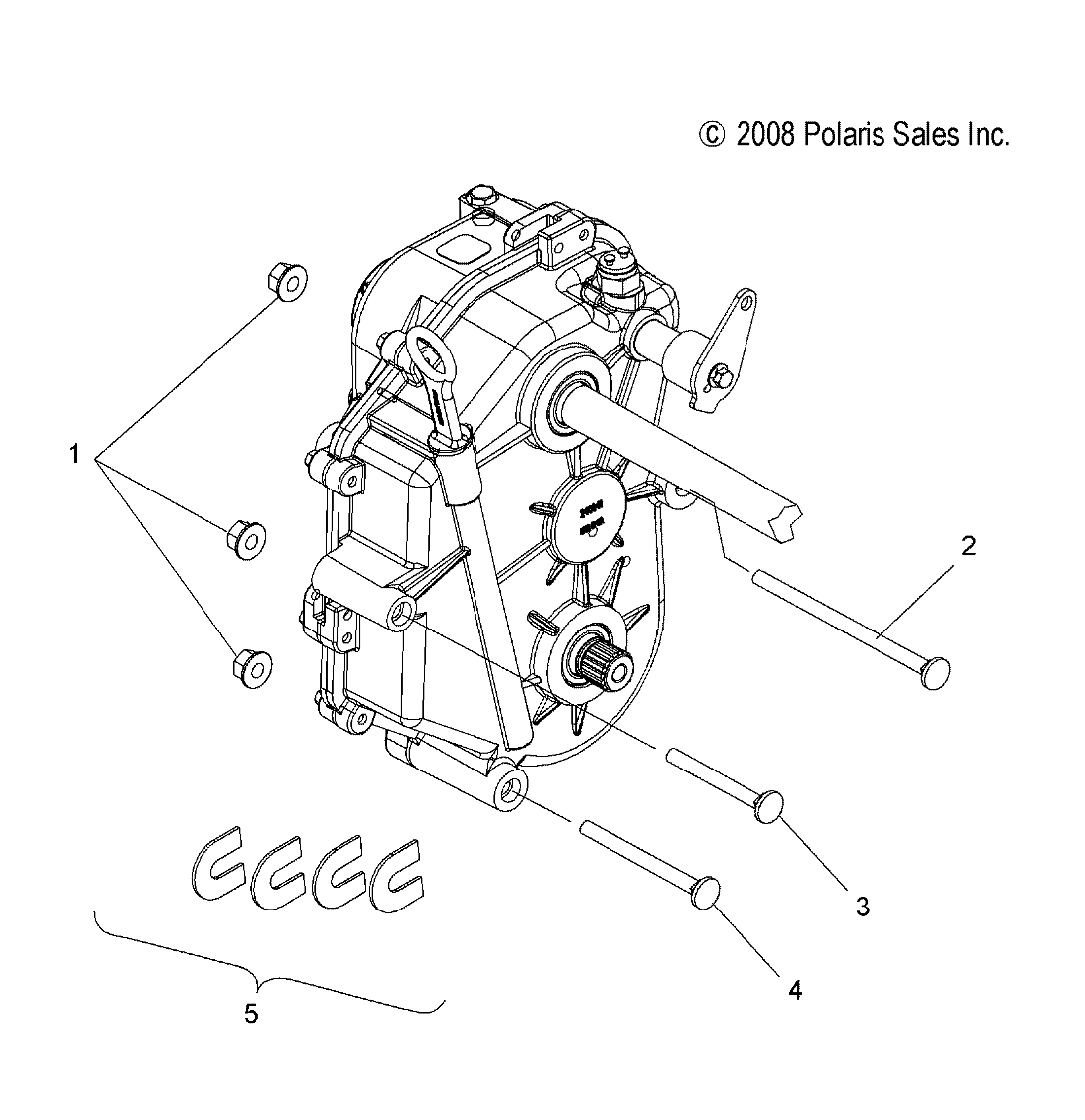 DRIVE TRAIN, GEARCASE MOUNTING - S12PU7ESL/EEL (49SNOWGEARCASEMTG09WIDE)