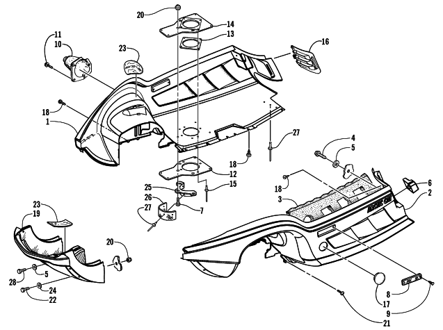 BELLY PAN AND FRONT BUMPER ASSEMBLY