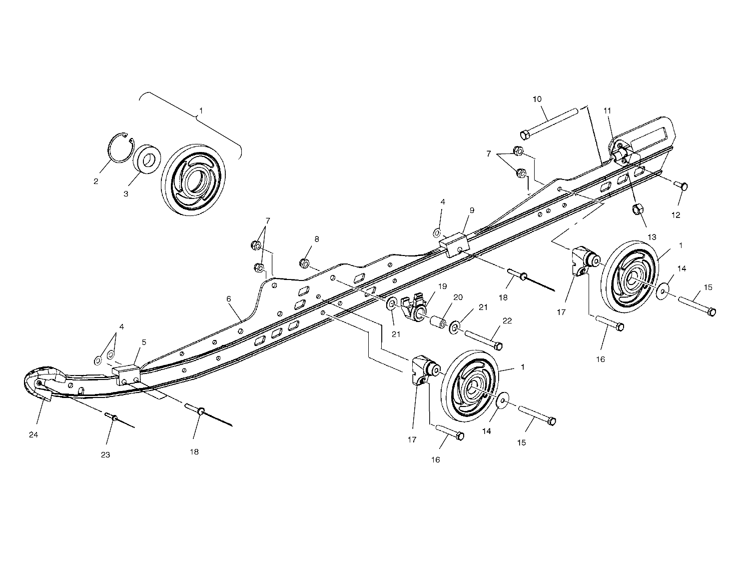 RAIL MOUNTING SUSPENSION - S01SR7AS (4960286028B009)