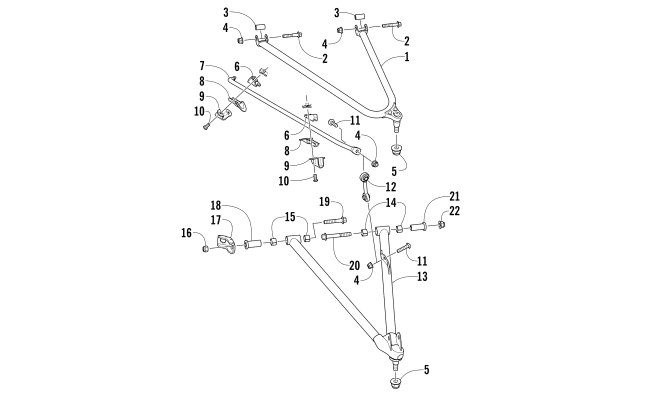 A-ARM AND SWAY BAR ASSEMBLY