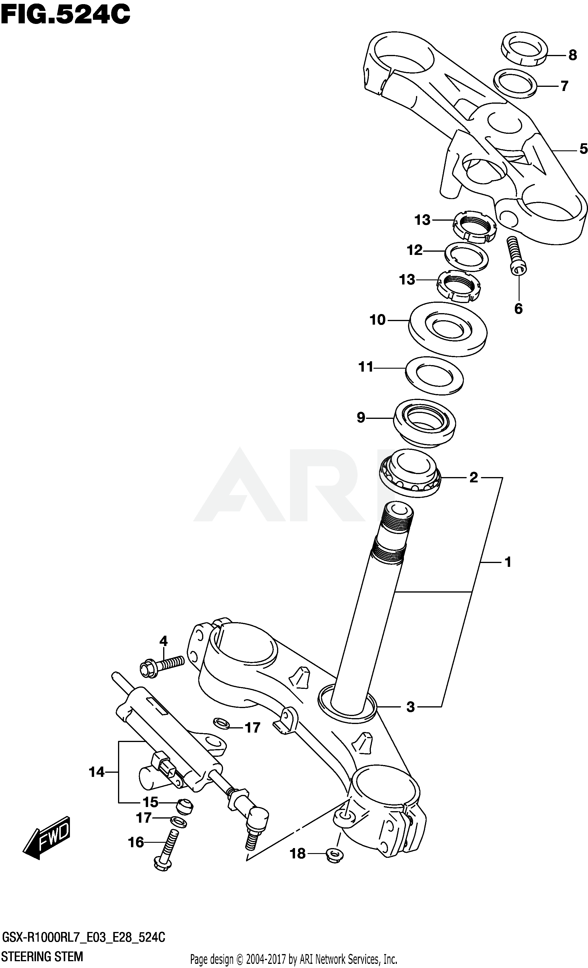 STEERING STEM (GSX-R1000RL7 E33)