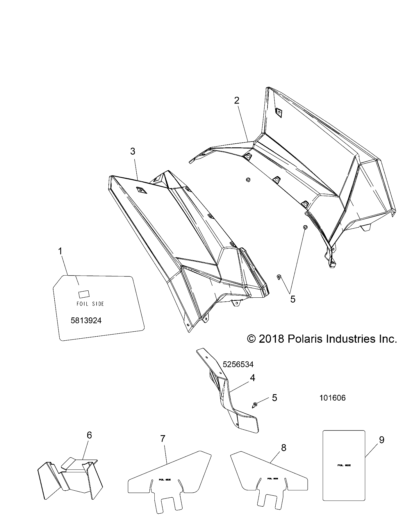 BODY, REAR CAB AND HEAT SHIELDS - A15SVE95HW (101606)