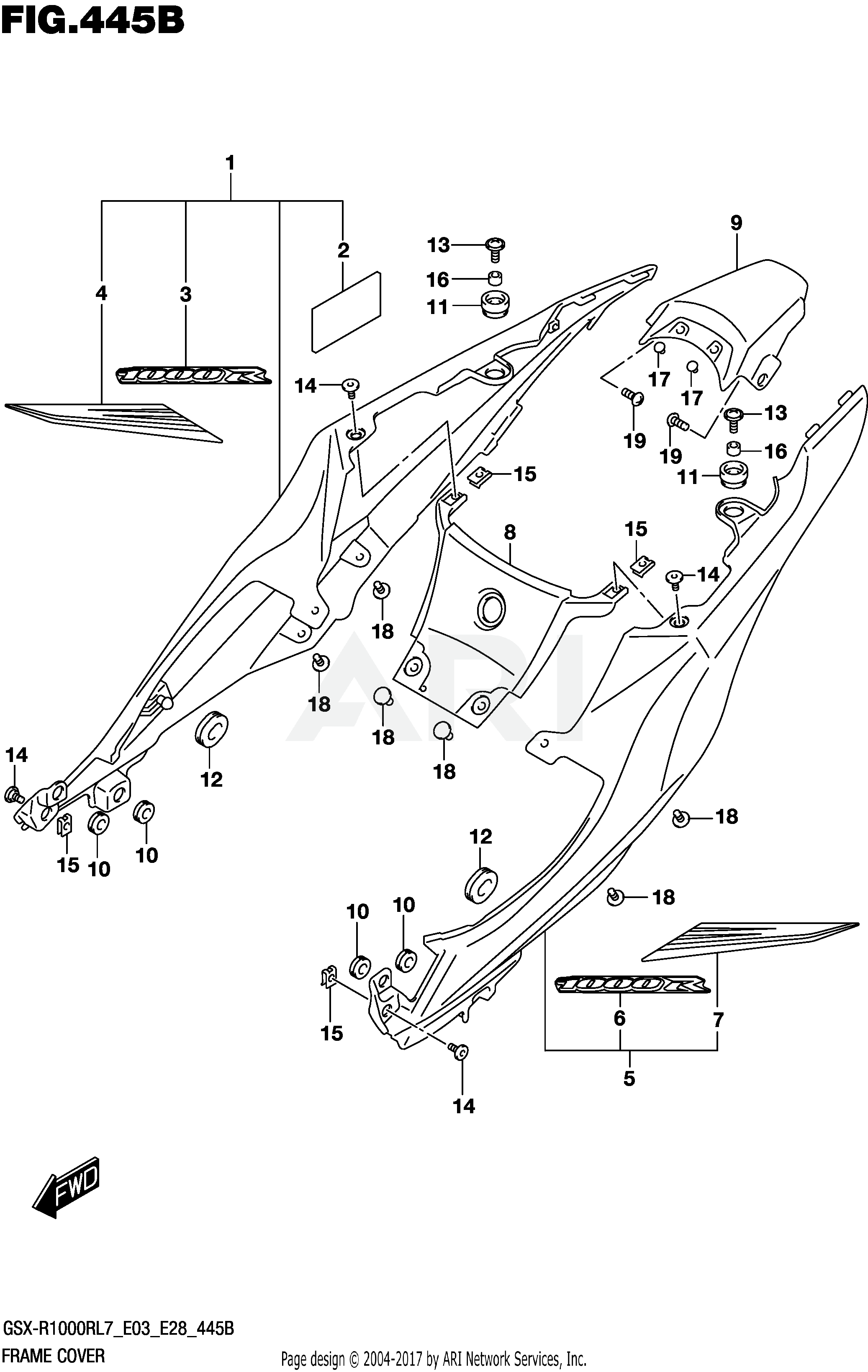 FRAME COVER (GSX-R1000RL7 E28)