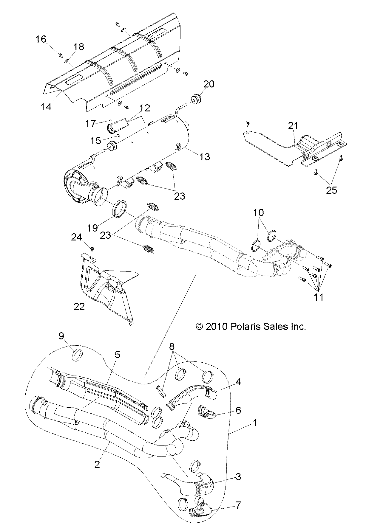 ENGINE, EXHAUST SYSTEM - Z14JT9EFX (49RGREXHAUST11RZR875)