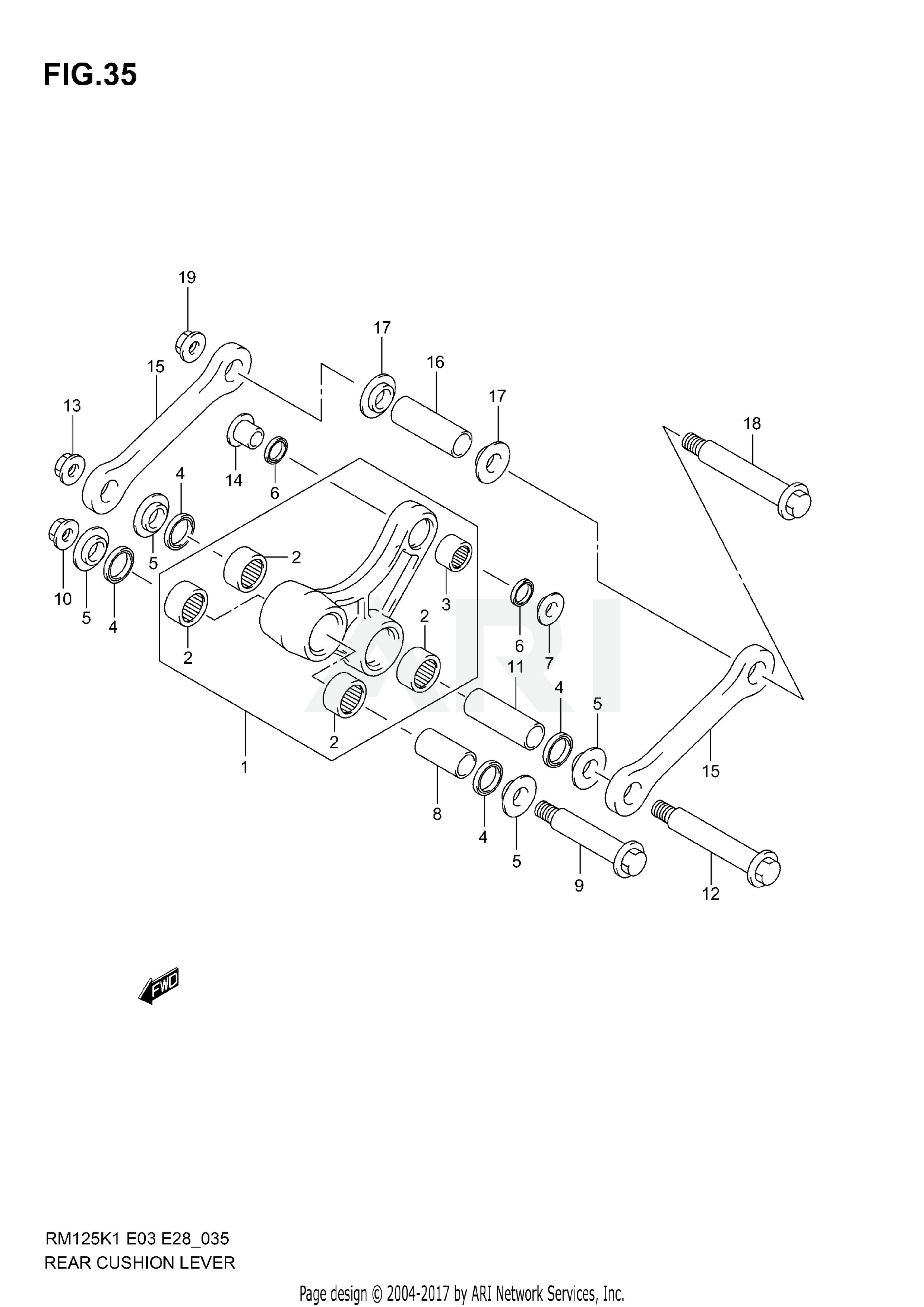 REAR CUSHION LEVER (MODEL K1)