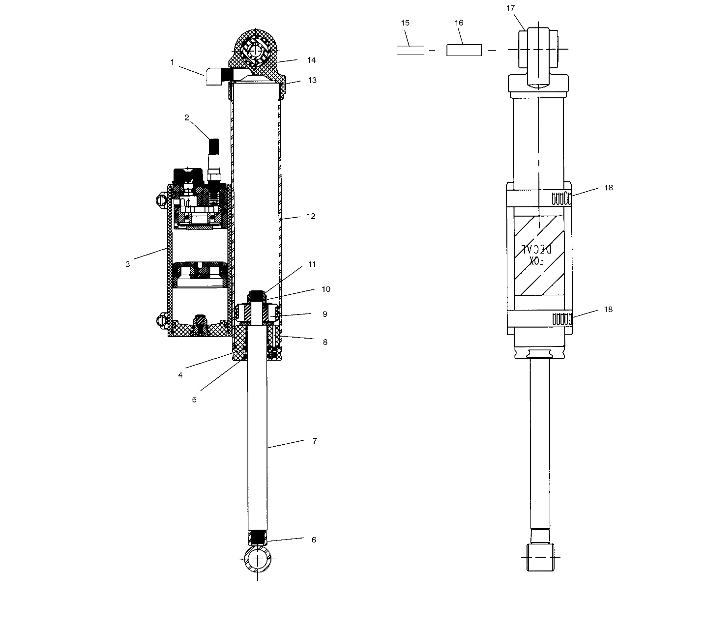 SHOCK and RESERVOIR (REAR TRACK)(EDGE) - S03NP5CS/5CSA/5CSB/6ES/6ESA/6ESB-S03NA5CS/6ES (4977827782C07)