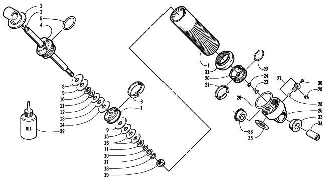 REAR SUSPENSION FRONT ARM SHOCK ABSORBER