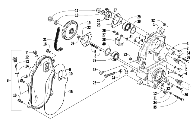 DRIVE/DROPCASE ASSEMBLY