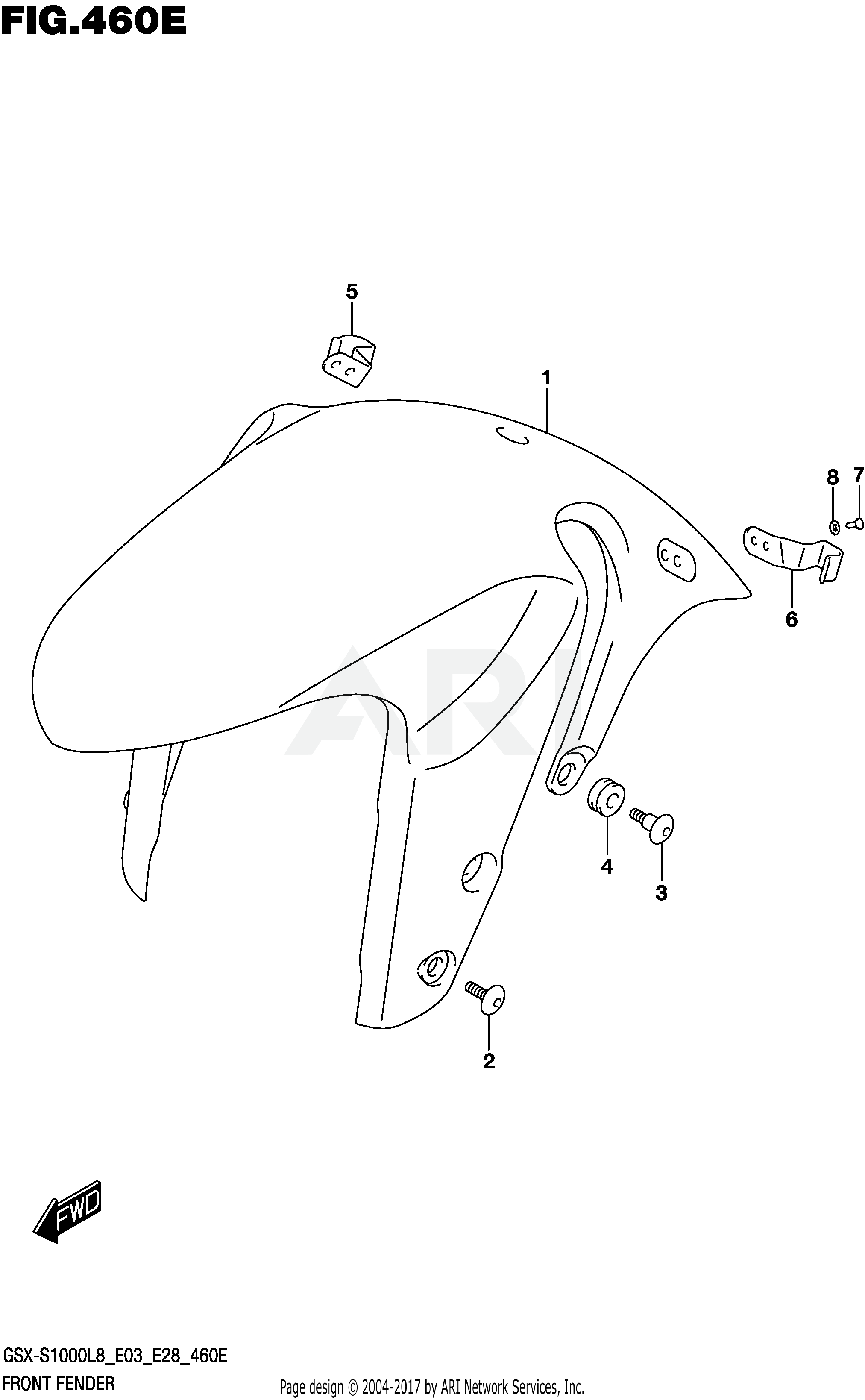 FRONT FENDER (GSX-S1000L8 E33)