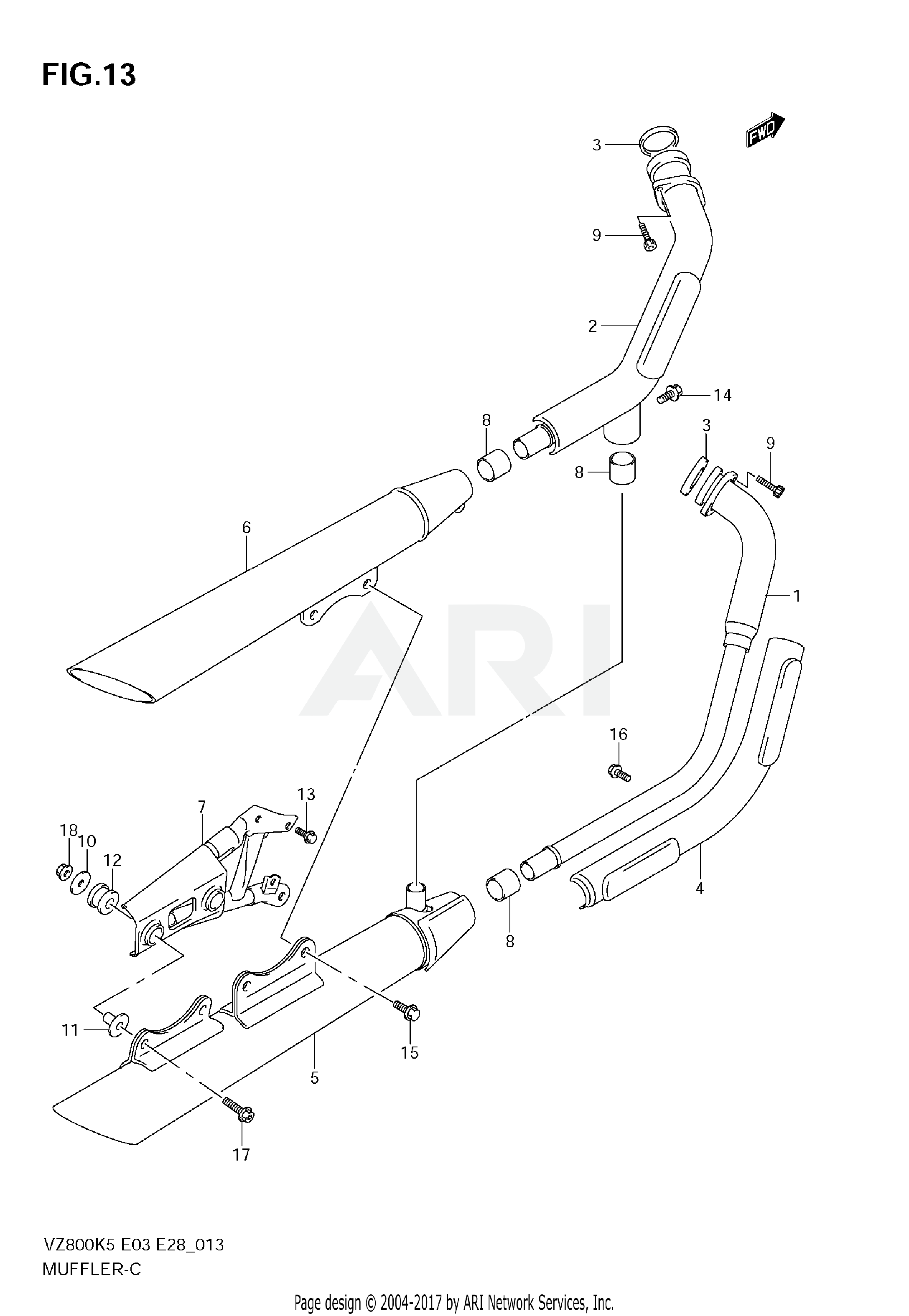 MUFFLER (MODEL K5/K6/K7/K8)