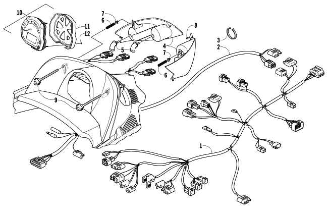 HEADLIGHT, INSTRUMENTS, AND WIRING ASSEMBLIES