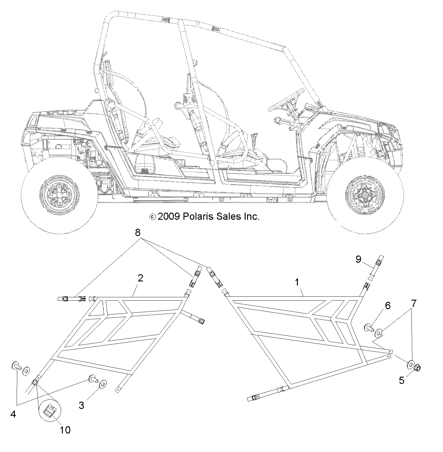 BODY, SIDE NETS - R11XY76FX (49RGRNETS10RZRS4)