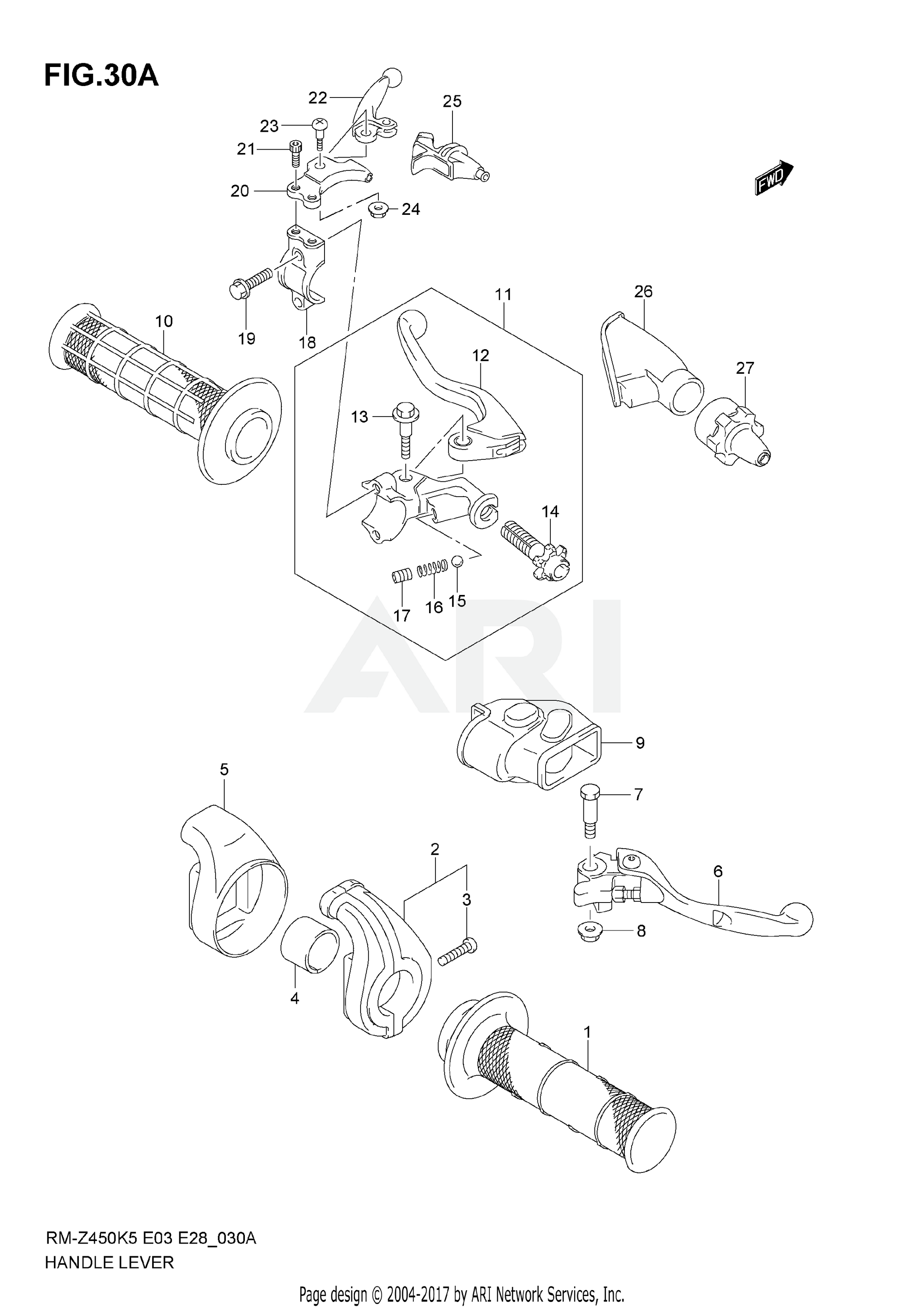 HANDLE LEVER (MODEL K6)