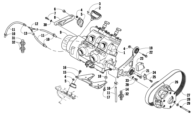 ENGINE AND RELATED PARTS