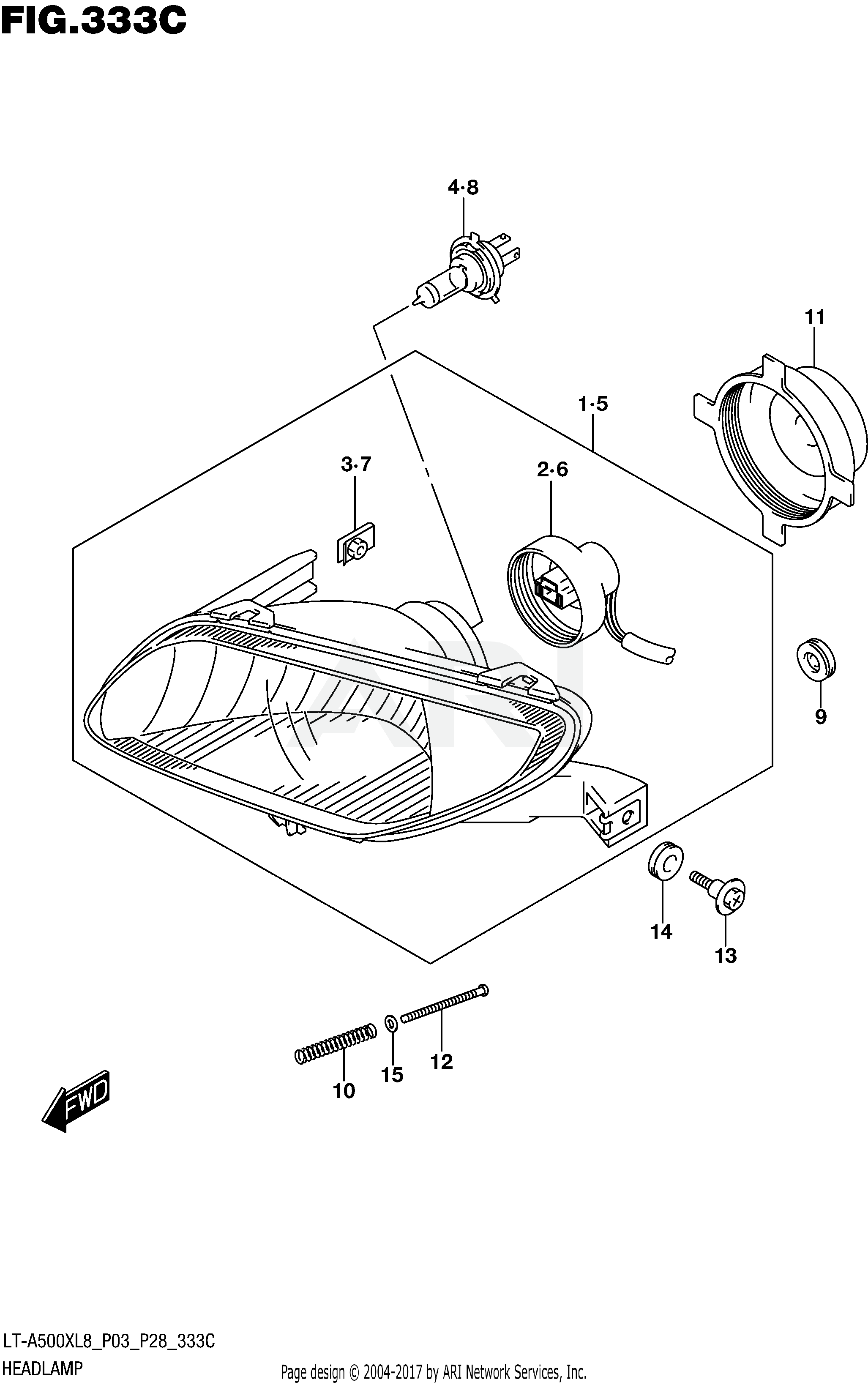 HEADLAMP (LT-A500XL8 P33)