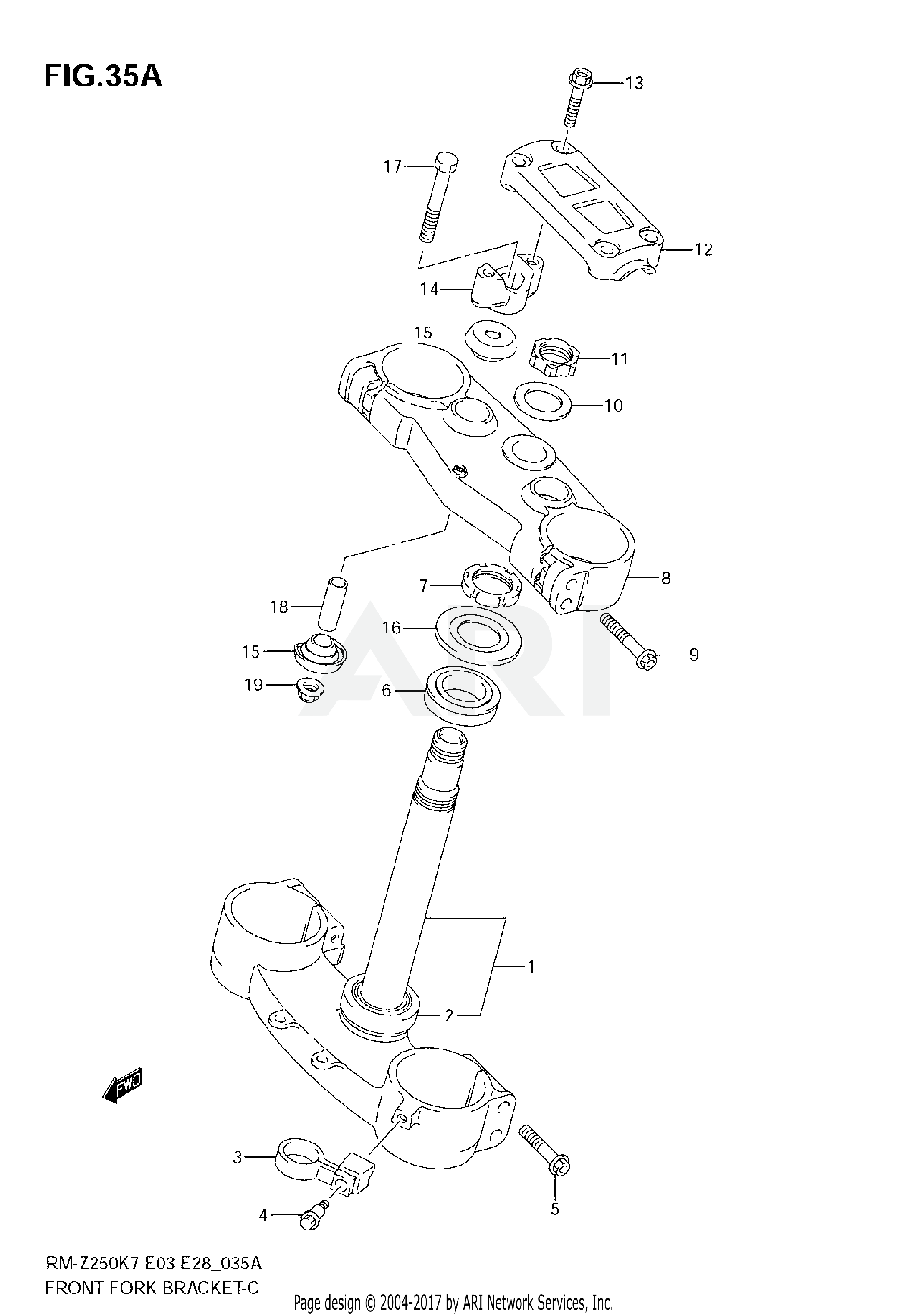 STEERING STEM (MODEL K8/K9)