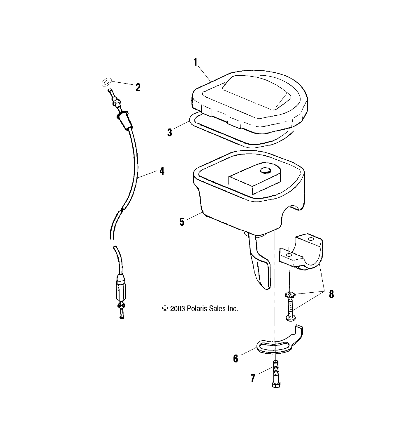 CONTROLS-THROTTLE ASM/CABLE - A03CB32AA/FC (4986188618B07)