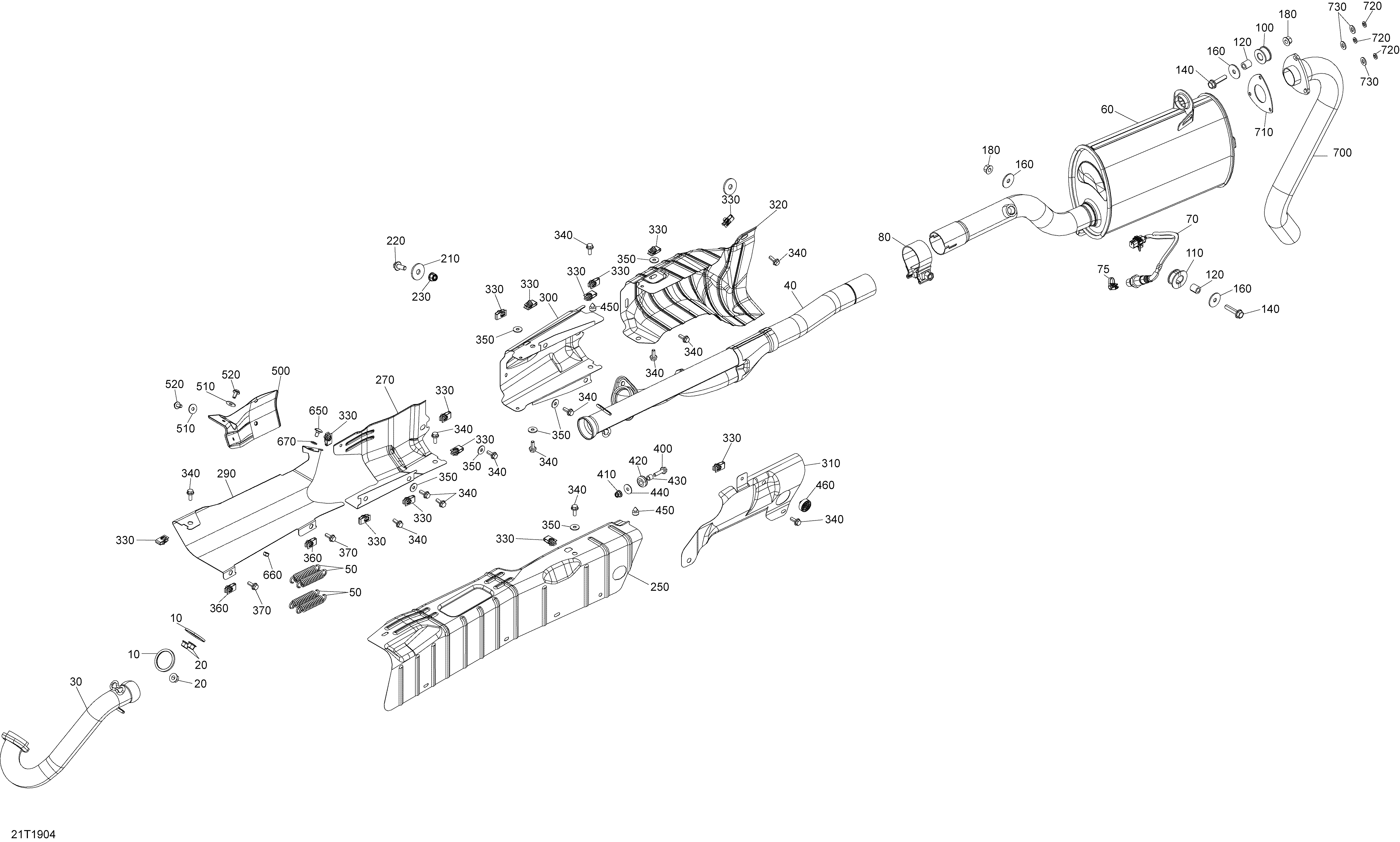 Exhaust 6X6 - 1000 EFI