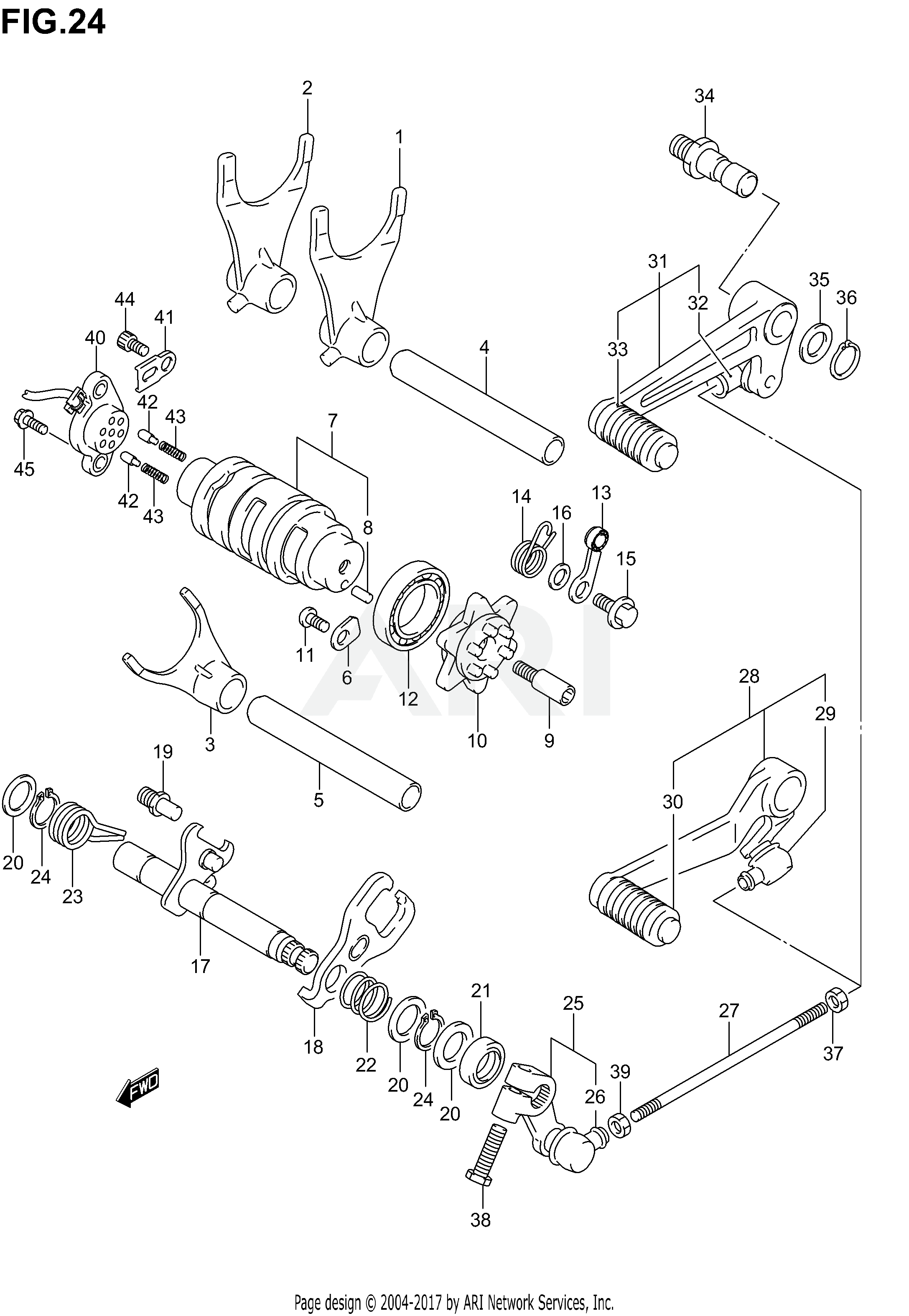 GEAR SHIFTING (SV1000SK3/SK4/SK5)