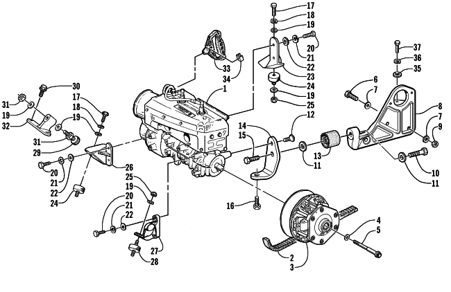 ENGINE AND RELATED PARTS