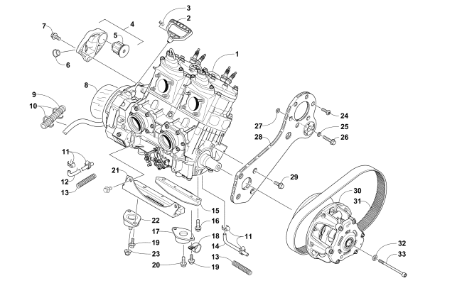 ENGINE AND RELATED PARTS