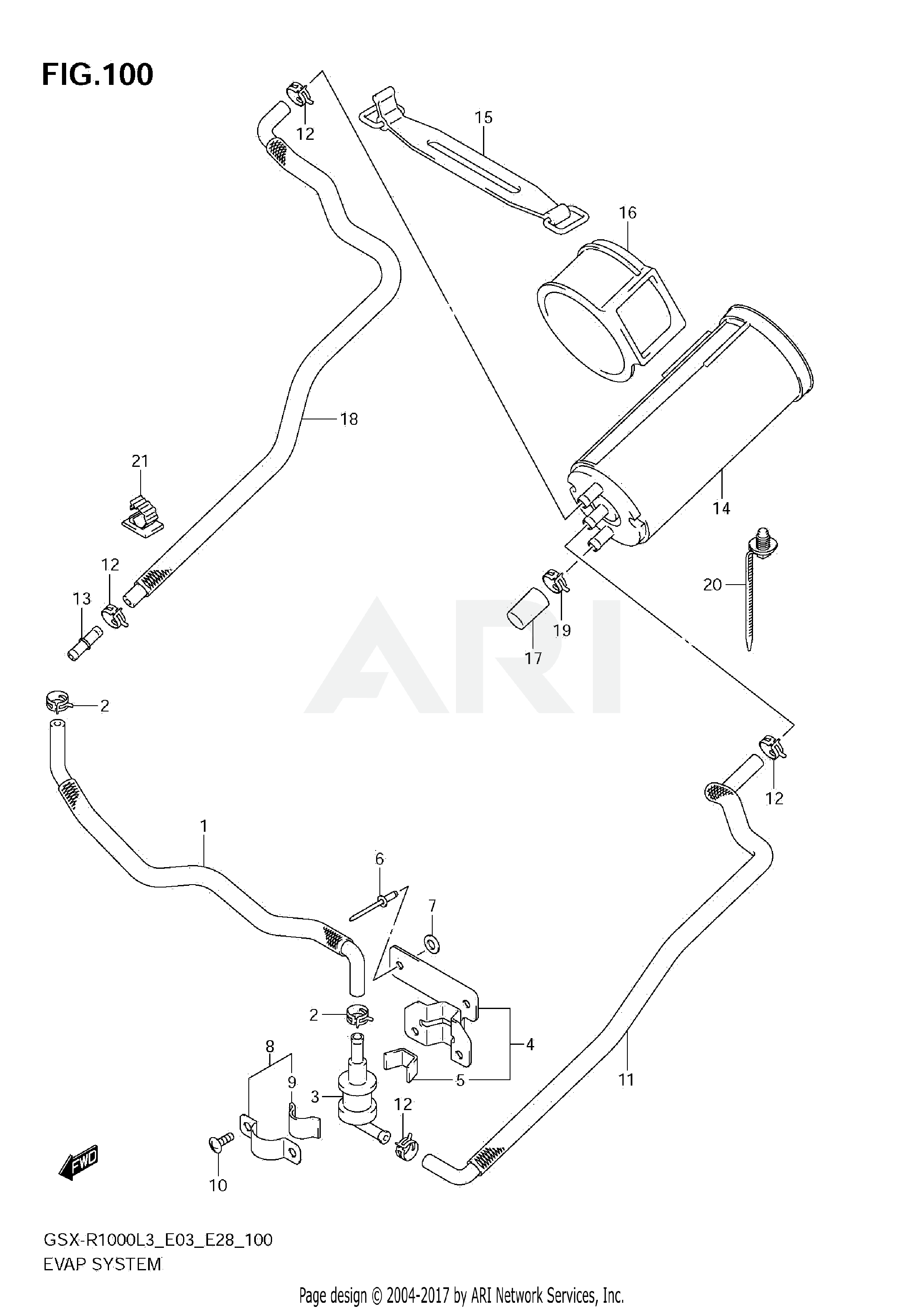 EVAP SYSTEM (GSX-R1000L3 E33)