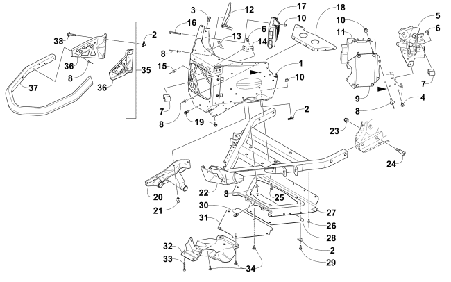 FRONT BUMPER AND FRAME ASSEMBLY