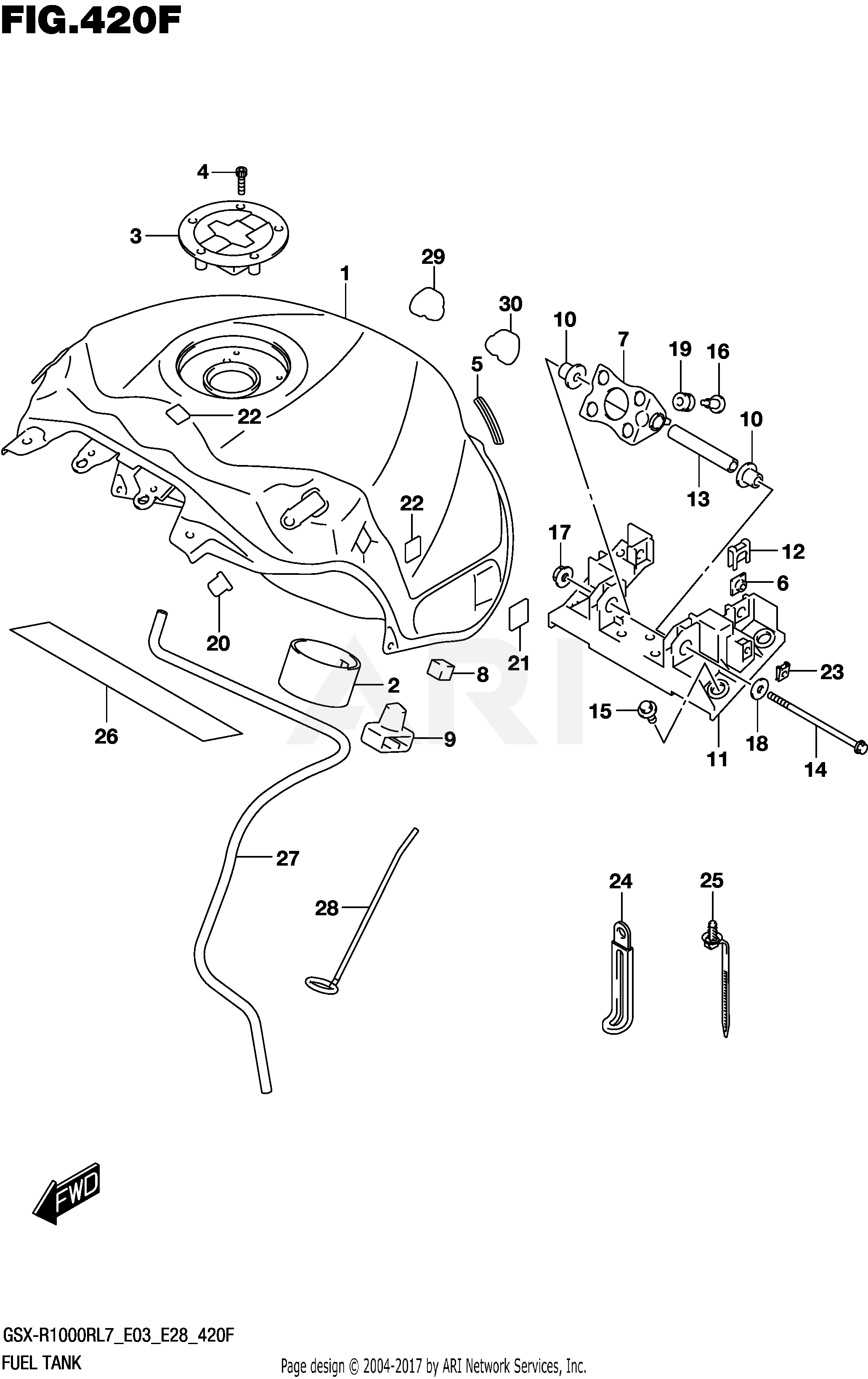 FUEL TANK (GSX-R1000RZL7 E33)