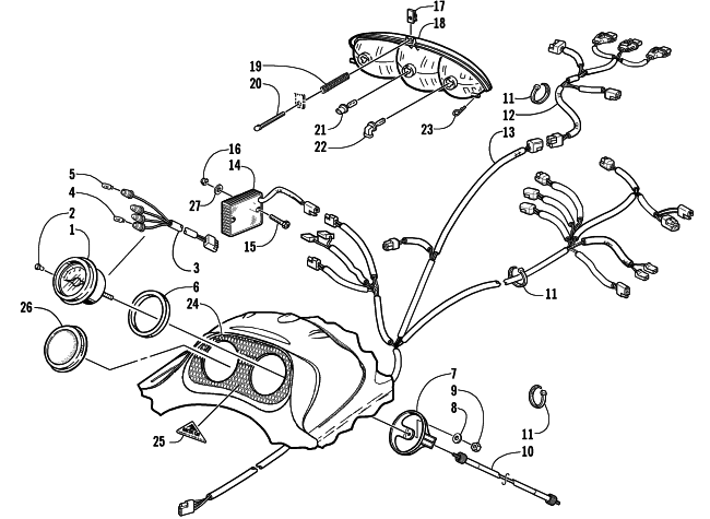 HEADLIGHT, INSTRUMENTS, AND WIRING ASSEMBLIES