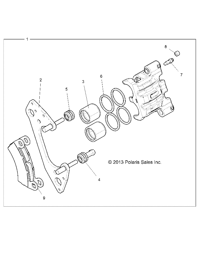 BRAKES, FRONT CALIPER - Z17VDE99NM (49RGRCALIPER14RZR1000)