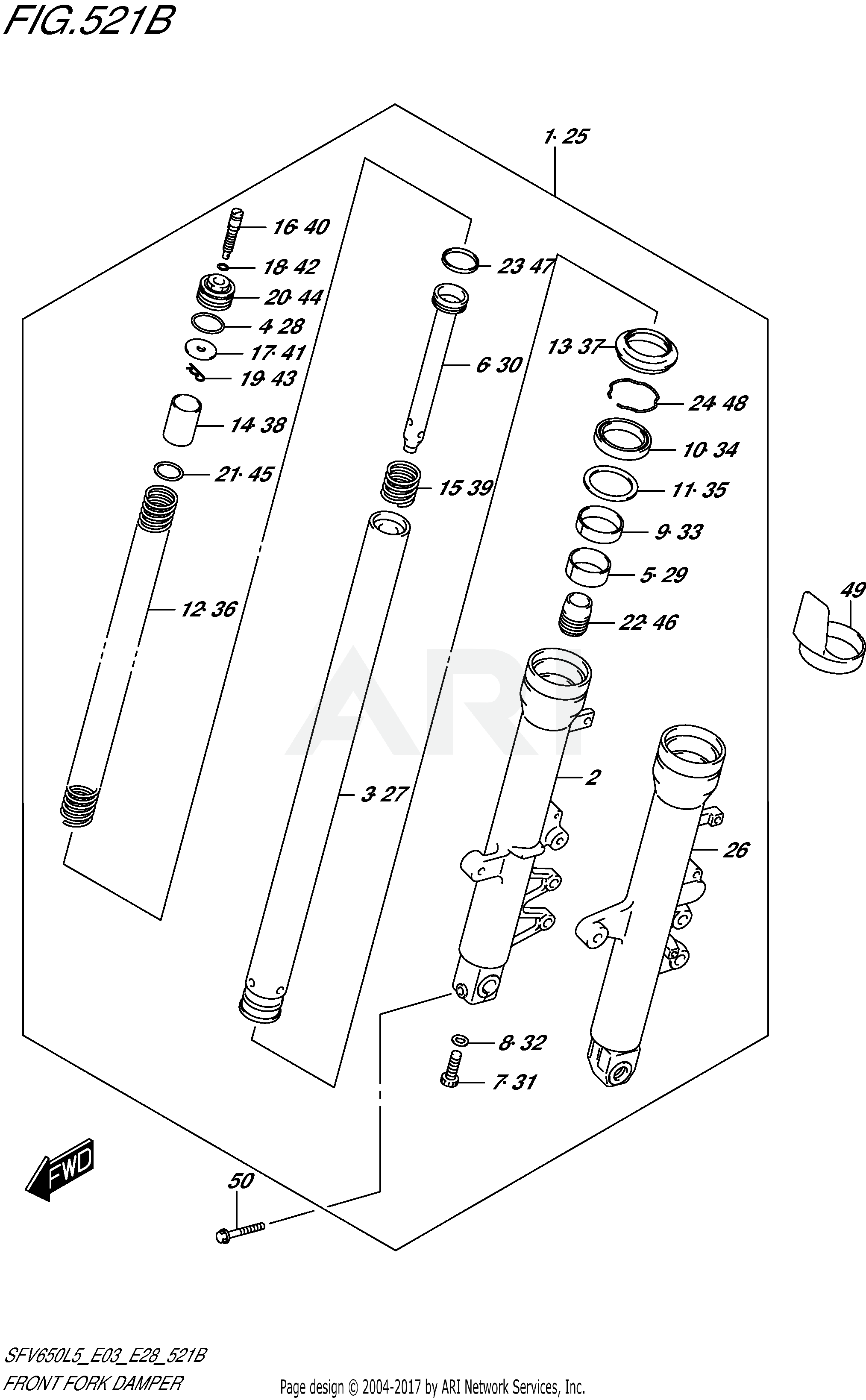 FRONT FORK DAMPER (SFV650L5 E28)