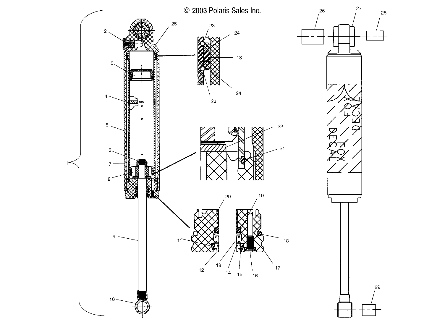 SHOCK (REAR TRACK) - S04ND5BS (4988358835B10)