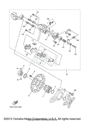 REAR BRAKE CALIPER