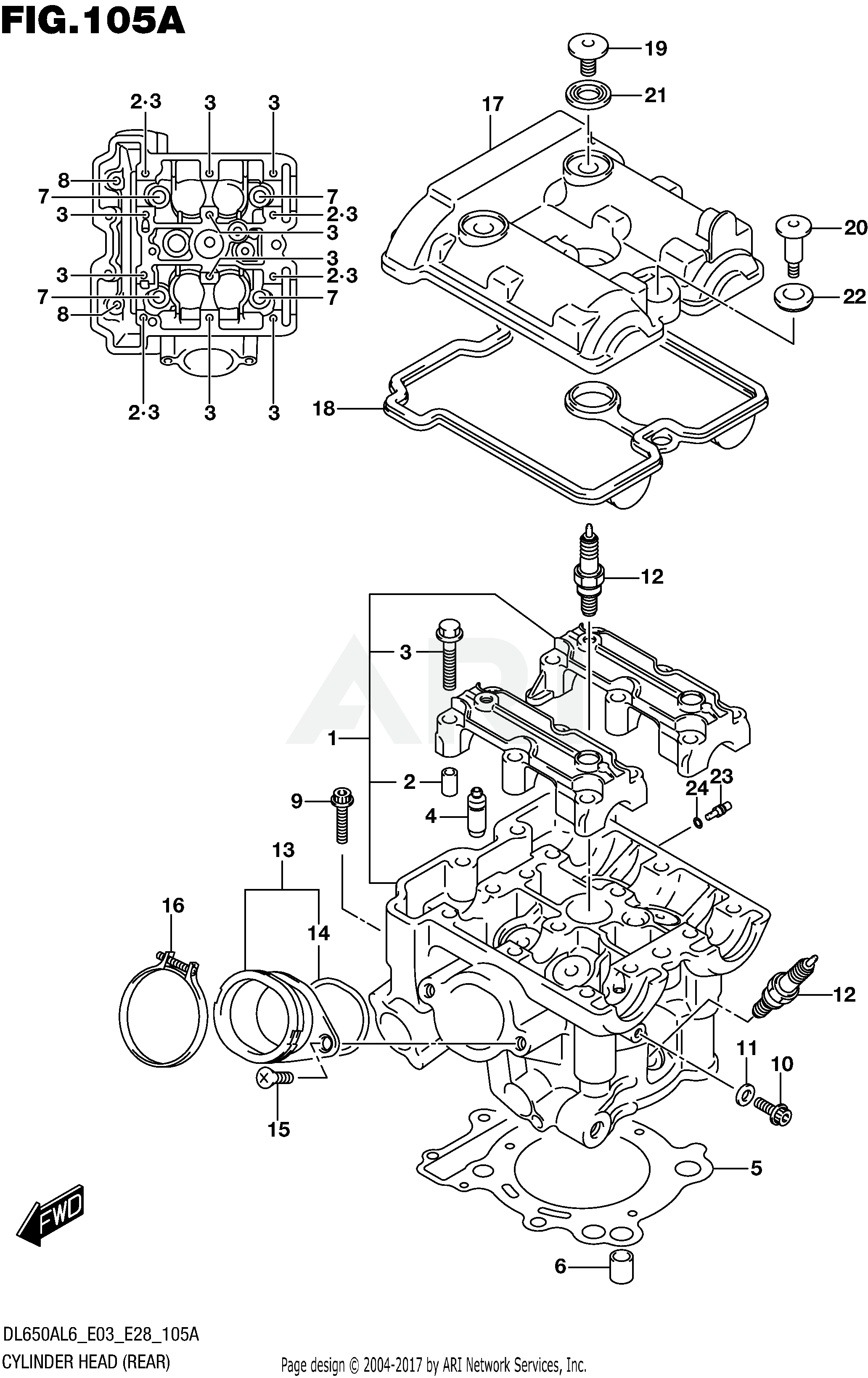 CYLINDER HEAD (REAR)