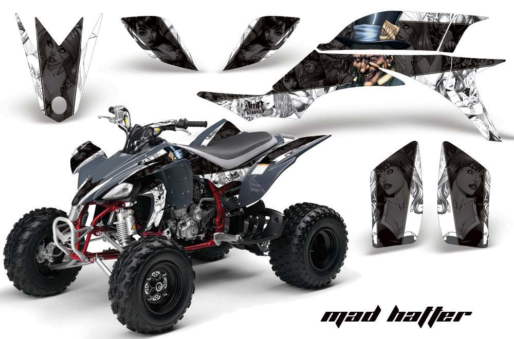 Графика MadHatter (черно-белая) для Yamaha YFZ450