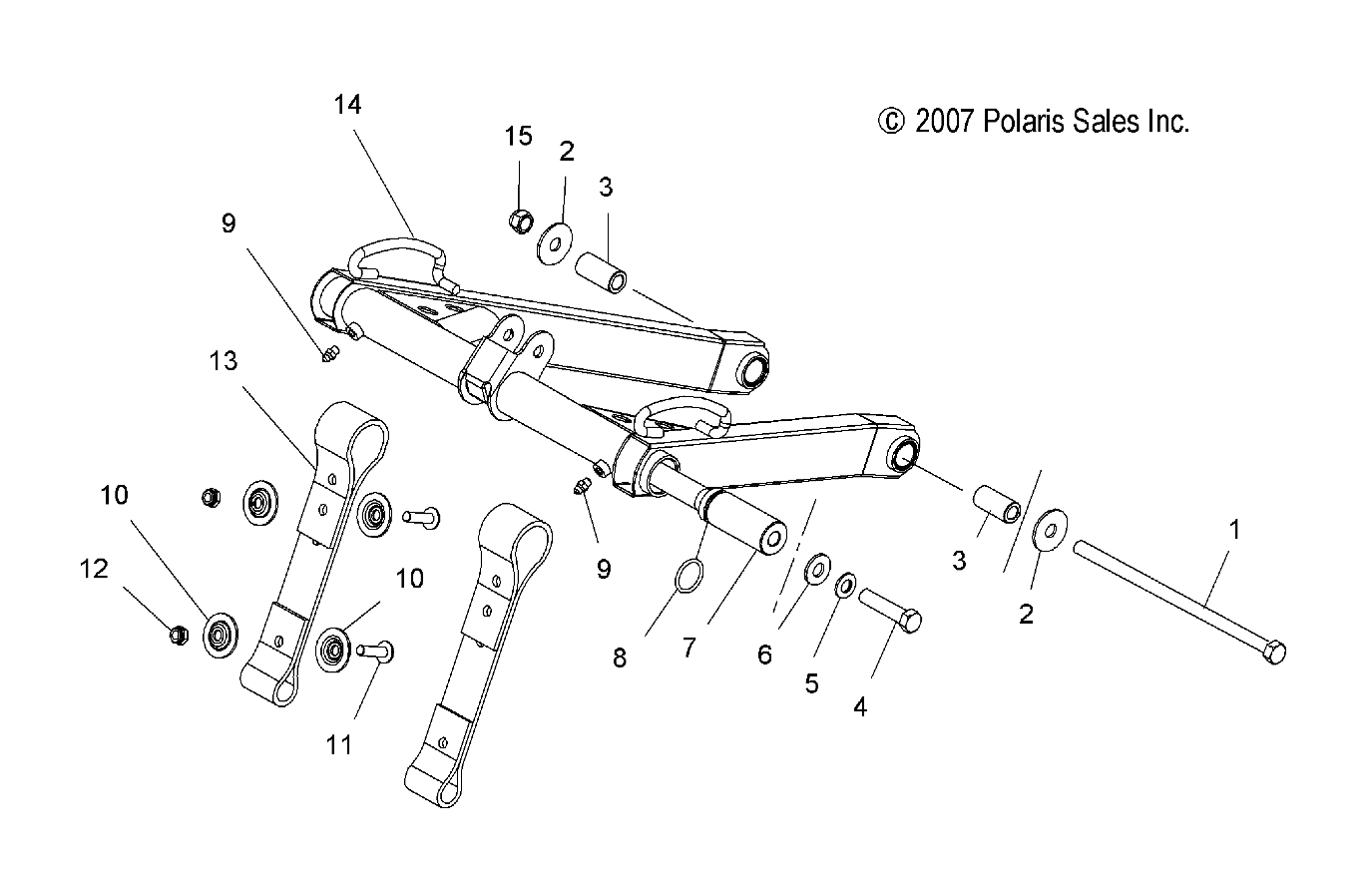 SUSPENSION, TORQUE ARM, FRONT - S09PP7FS/FE (49SNOWFTA086008BALL)