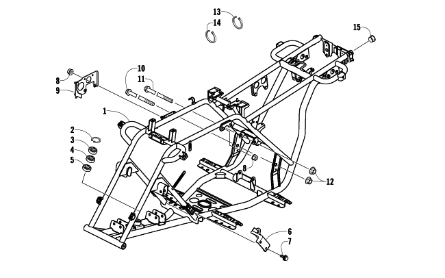 FRAME AND RELATED PARTS ASSEMBLY