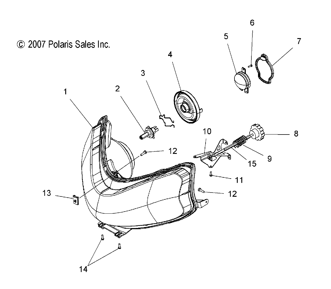 ELECTRICAL, HEADLIGHT - S08PY7FS/FE (49SNOWHEADLGHT08RMK155)