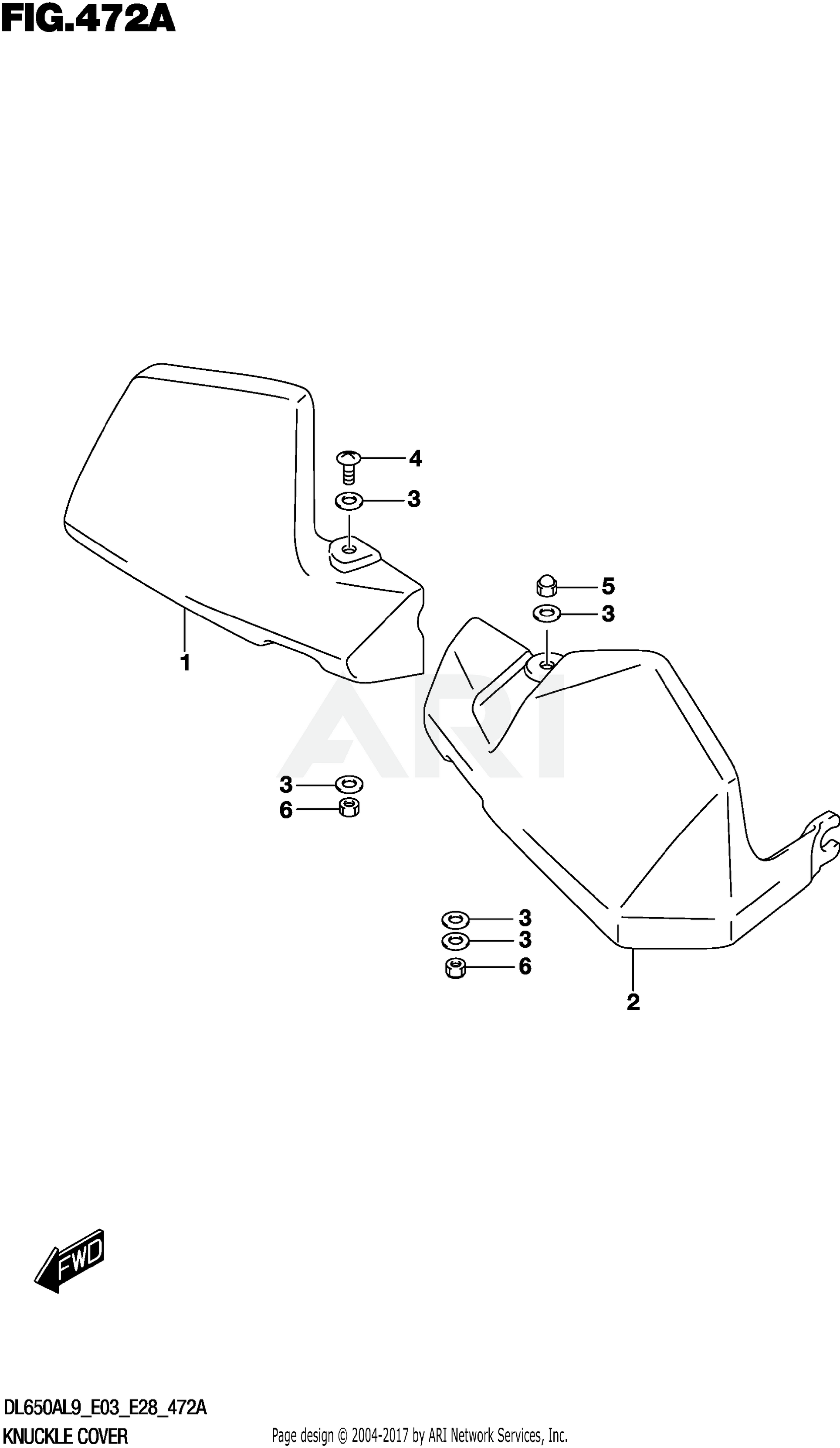 KNUCKLE COVER (DL650XA)