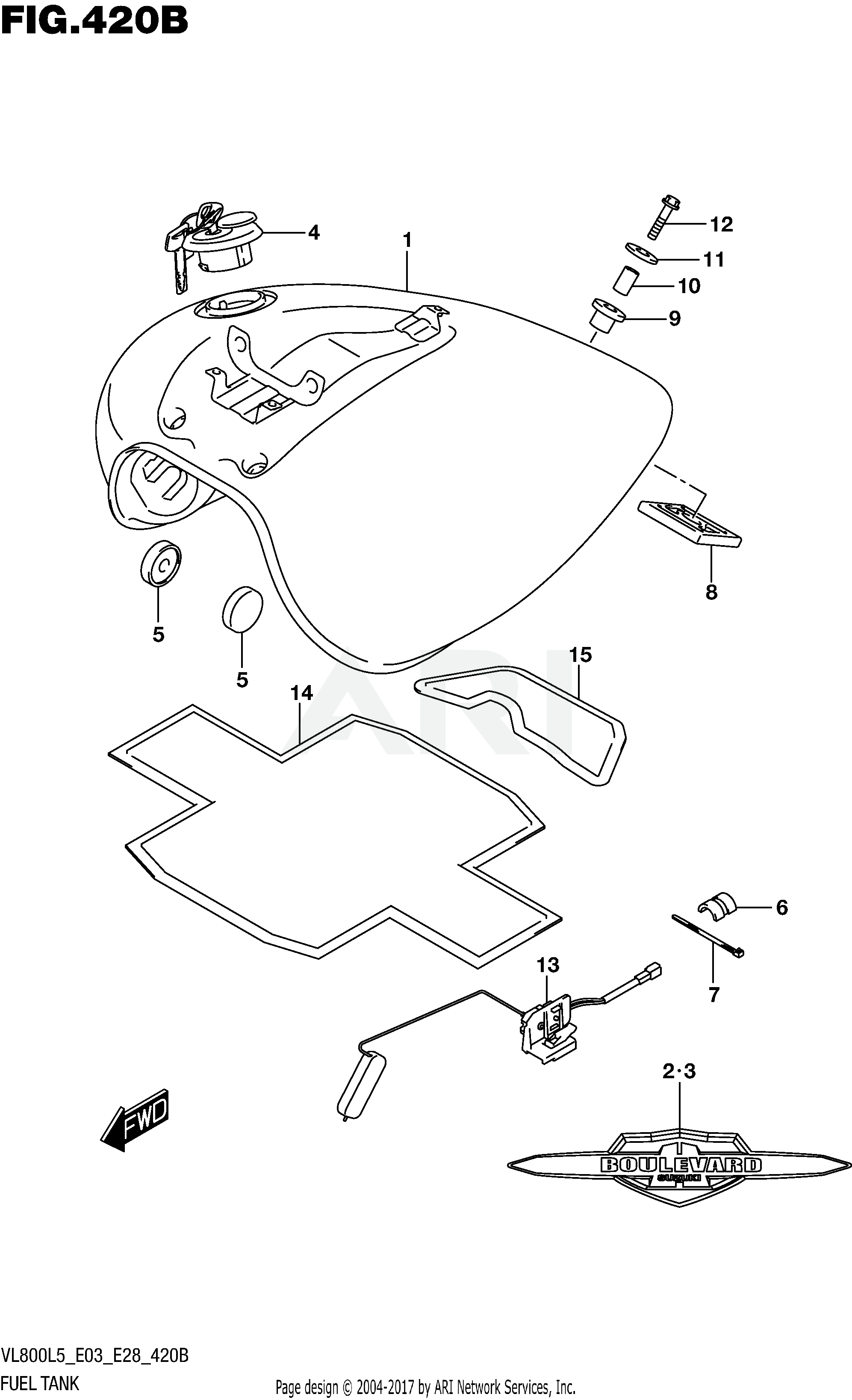 FUEL TANK (VL800L5 E33)