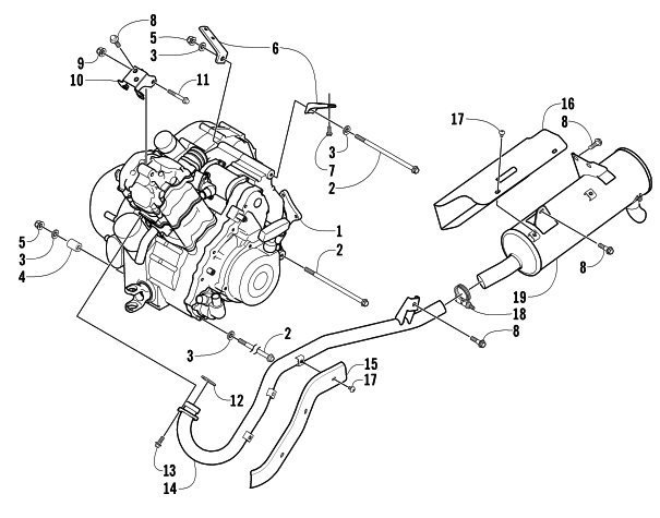 ENGINE AND EXHAUST