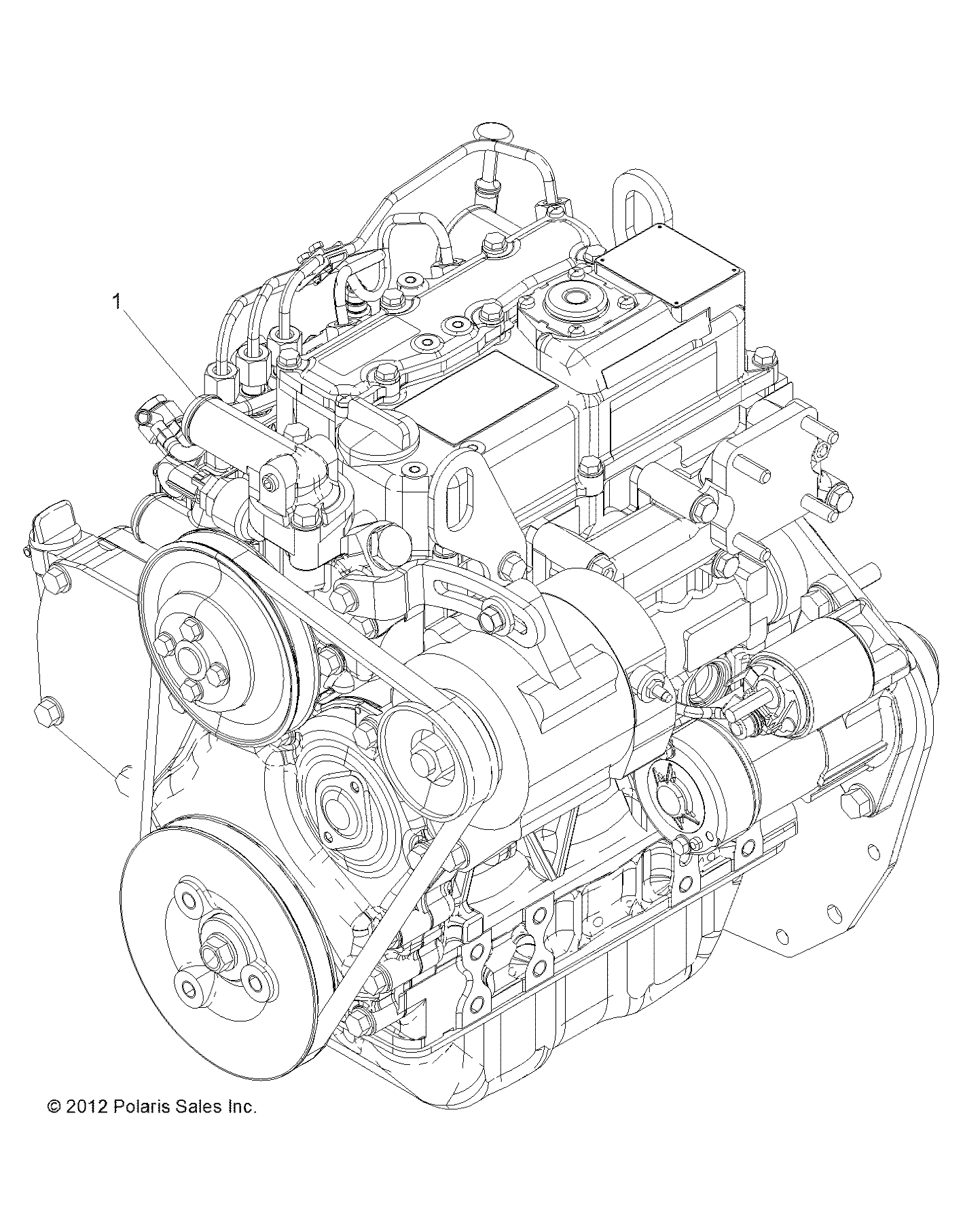 ENGINE, LONG BLOCK - R14WH9EMD (49RGRLB1204209)