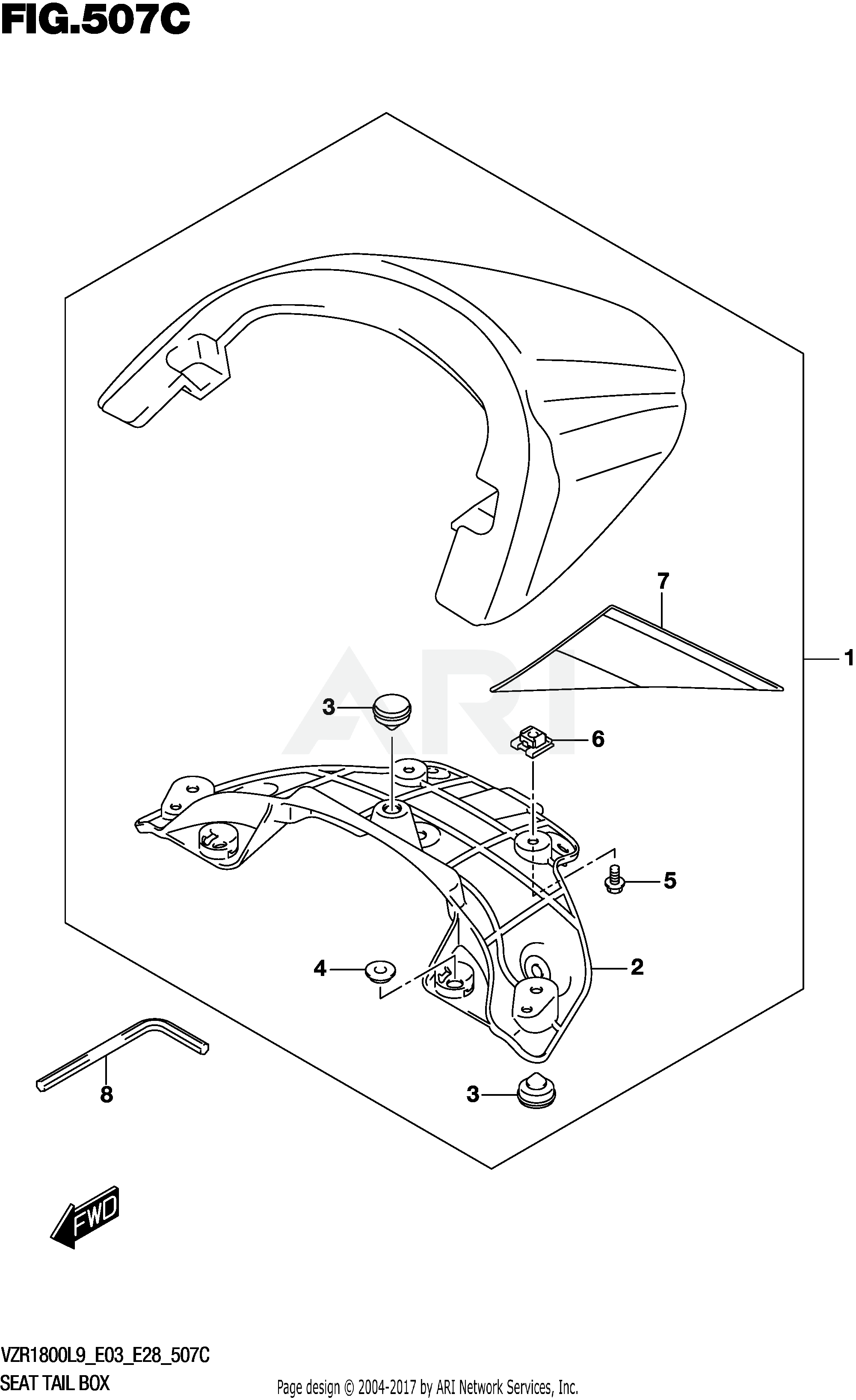 SEAT TAIL BOX (VZR1800BZL9 E03) (AV4)