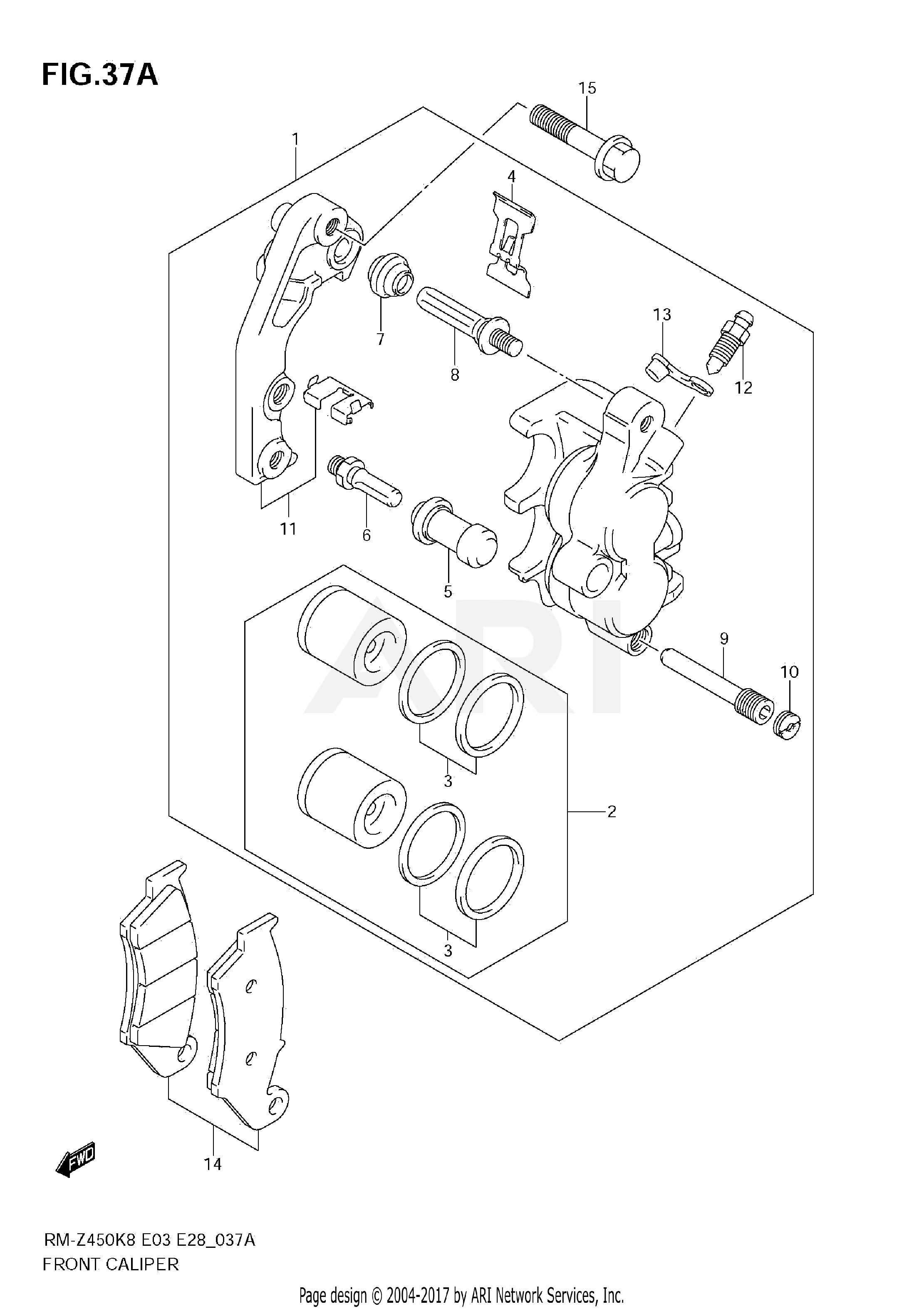 FRONT CALIPER (RM-Z450 L1)