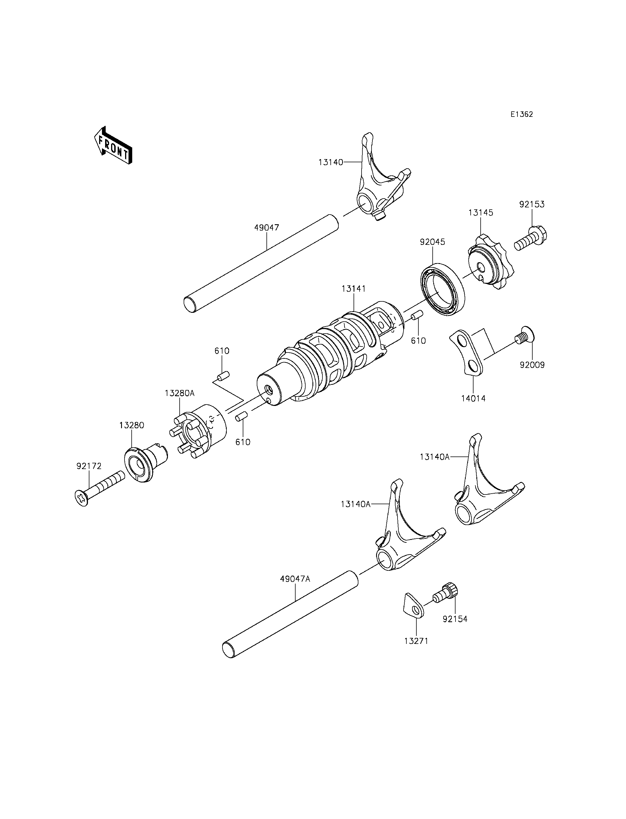 Gear Change Drum/Shift Fork(s)